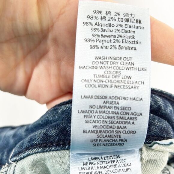 Michael Kors Women's Sz 12 Blue Medium Wash Denim Released Hem Izzy Skinny Jeans - Picture 10 of 11